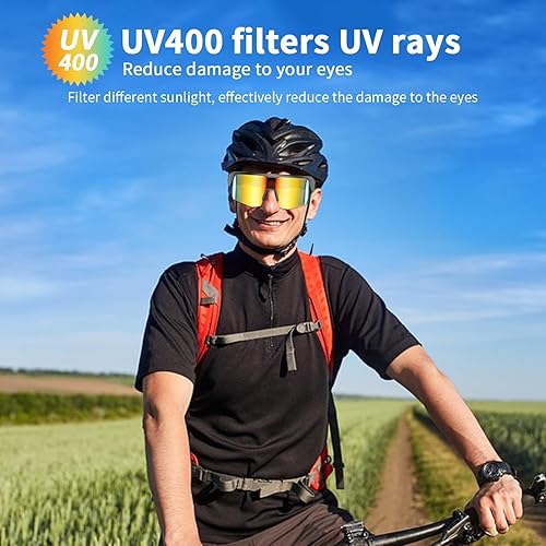 Miniatura 2 de Lentes de sol inteligentes deportivos, lentes de ciclismo Bluetooth con lentes polarizadas, altavoces de música de oído abierto, micrófono