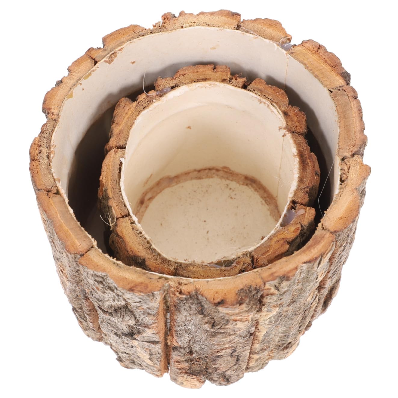 Pots à fleurs en bois rustique écorce jardinière naturelle cache-pot extérieur