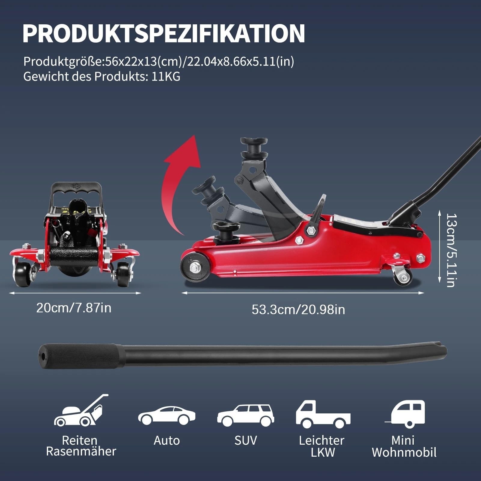 Wysięg podłogowy hydrauliczny 2,5 tony – szybkie podnoszenie