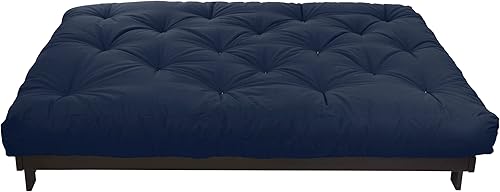 Miniatura 6 de Poly Solid - Colchón de futón completo, 5 pulgadas, color azul marino