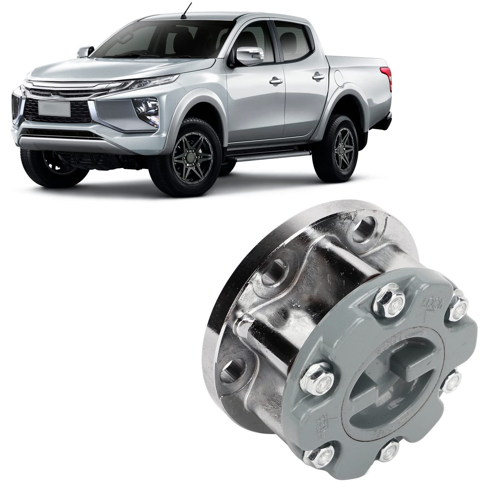 Buje de rueda libre manual mb886389 Kit de buje de bloqueo de aleación de aluminio, Piezas de reparación para sistema de rueda 4x4 Para l200, l300