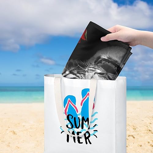 Miniatura 6 de Toallas de piscina súper absorbentes, de secado rápido y esponjosas, color bosque fresco, animal salvaje, tigre, rosa roja, floral, hotel, viajes,