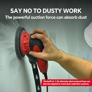 Random Orbital Sander Brushless 350W 3A Multi-function Variable Speed Electric Corded Orbital Sanders Machine for Woodworking, car,Drywall Sanding, Polishing,Random Color