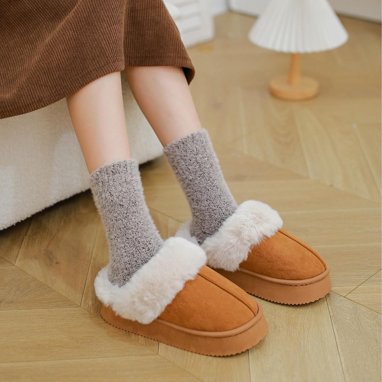 SISOSOCK Fuzzy Cozy Warm Socks for Women-Winter Home Thick Wool Soft Sleeping Socks-Perfect Gifts for Women - Image 6