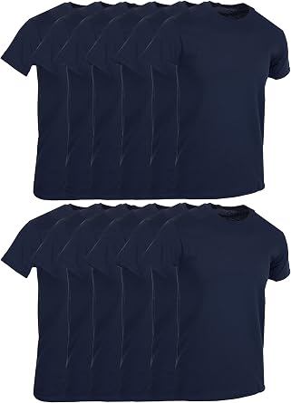 T-Shirts - Size 7X - Plus Size Mens Solid Colors T-Shirts Short Sleeve Lightweight Big Tall Tees, Bulk