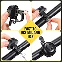 Datanly 20 Pieces Bike Bell Aluminum Loud Crisp Bicycle Bell Clear Sound Mountain Bike Accessories Easy Installation for Girls Boys Adults Kids, Black gallery image