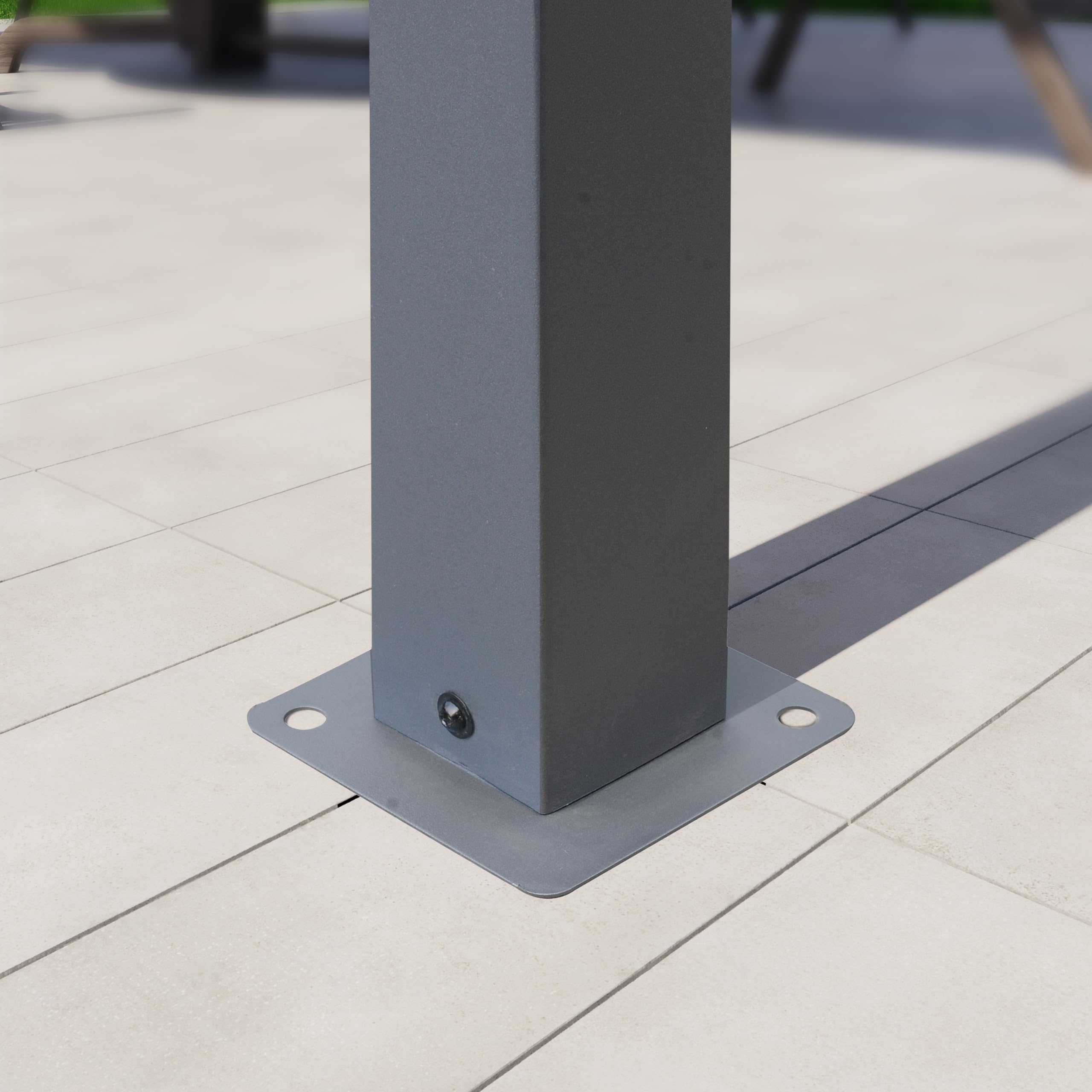 PRIMEYARD Pergola 3x4 m pavillon avec Toit rétractable Gris - Construction en Acier
