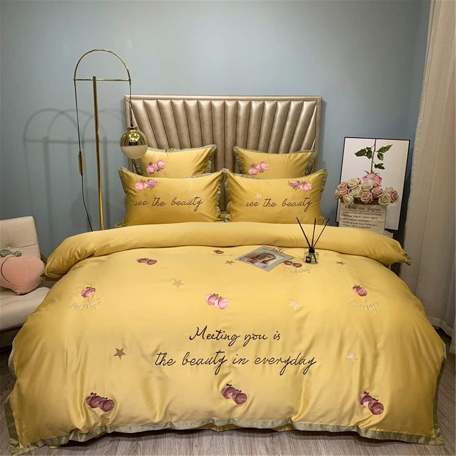 high quality Bedding Duvet Covers Washed Silk Cotton Bedding Cover Full
