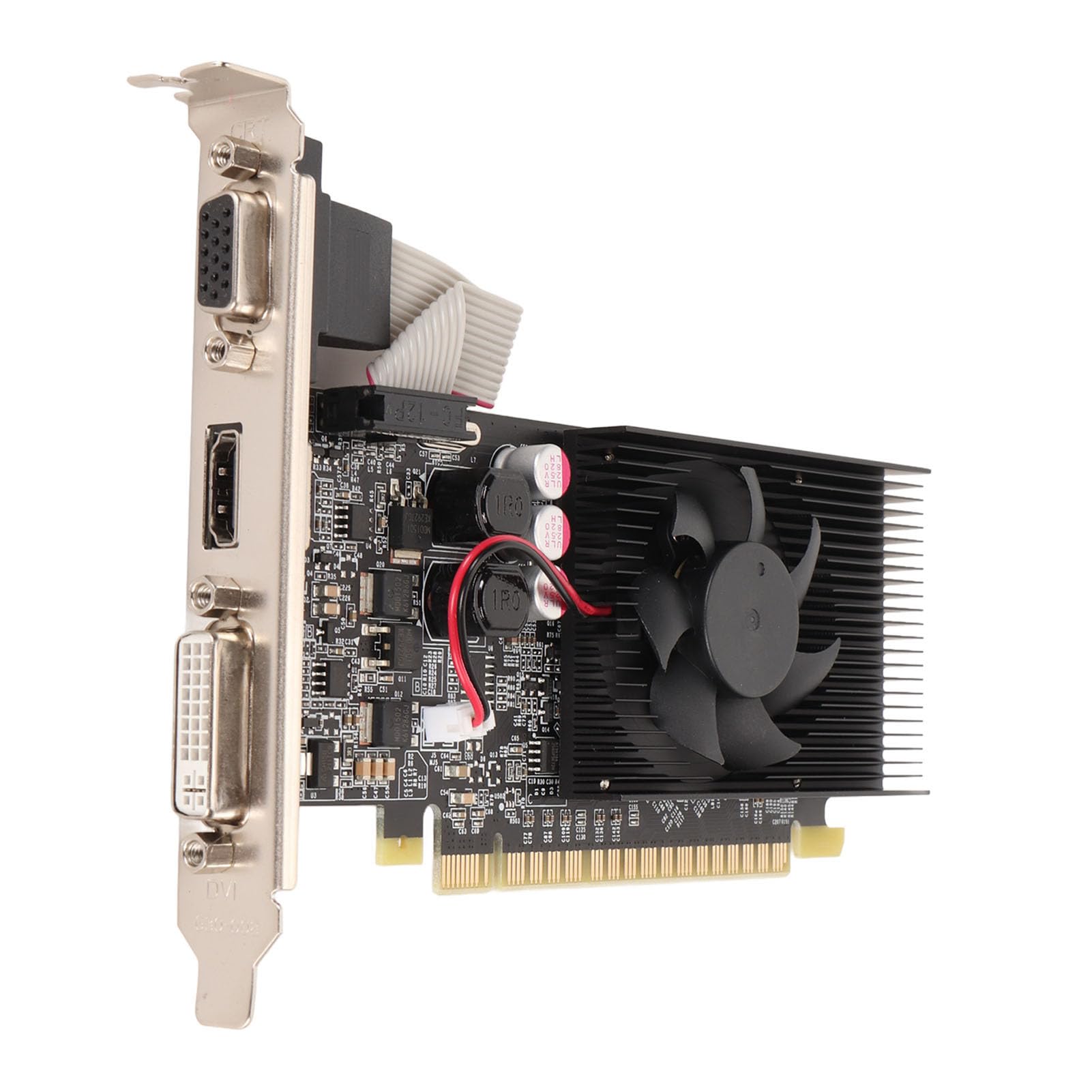 Tarjeta Gráfica de un Ventilador, 48 Sombreadores Unificados Tarjeta Gráfica GDDR3 de 2 GB Plug and Use para Computadora PC