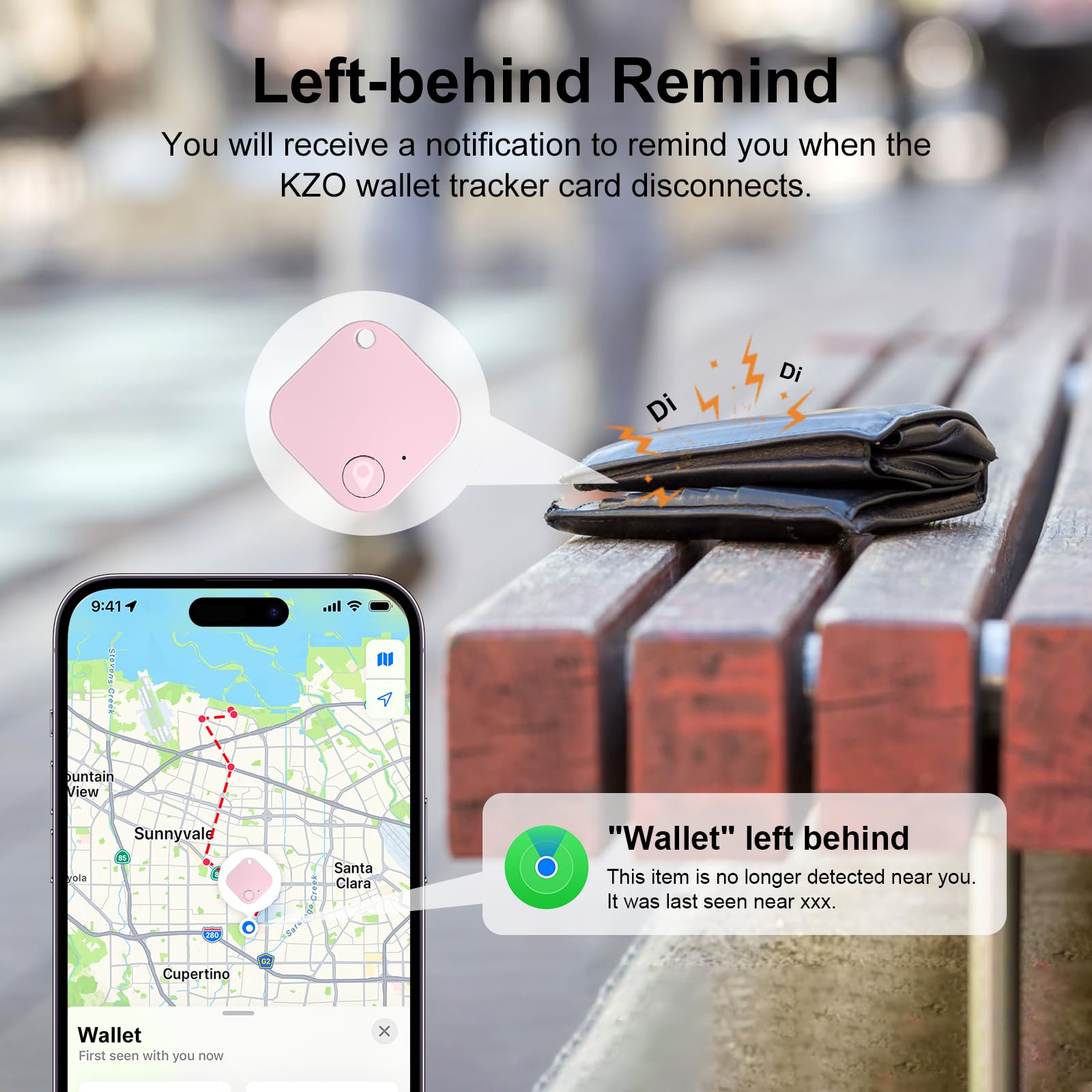 Tag tracker Bluetooth, confezione da 4, funziona con Apple Find My (solo iOS, non per Android), trova oggetti per chiavi, zaino, valigia, portafoglio, bagagli
