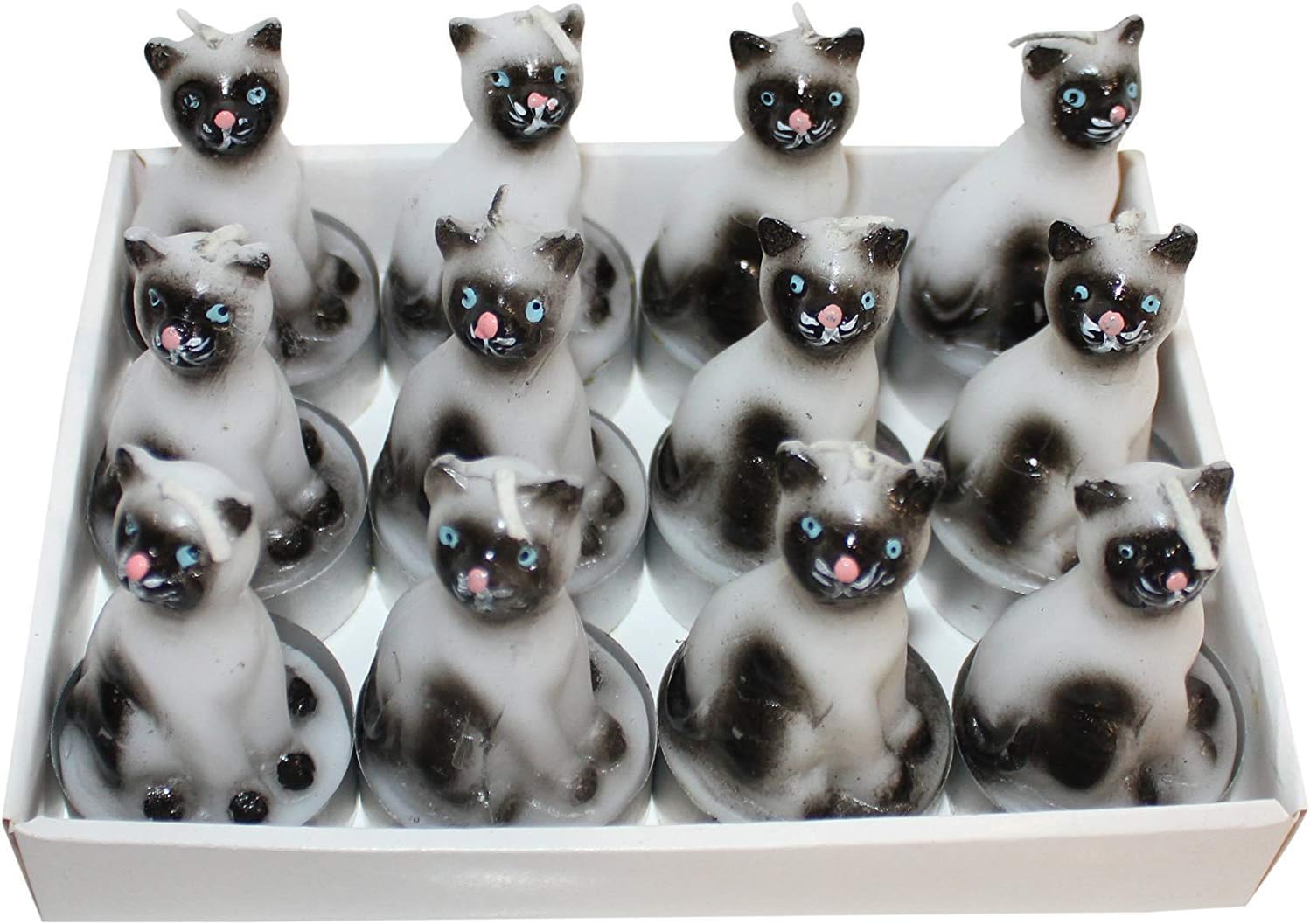 Cat Shape Tea Lights Candles - Handmade and Long Burning Candela for a Relaxing and Cozy Evening - Additional Decor for Home, Spa, and Birthday Party Decoration | Animal Lovers Tealights | 48 Candles