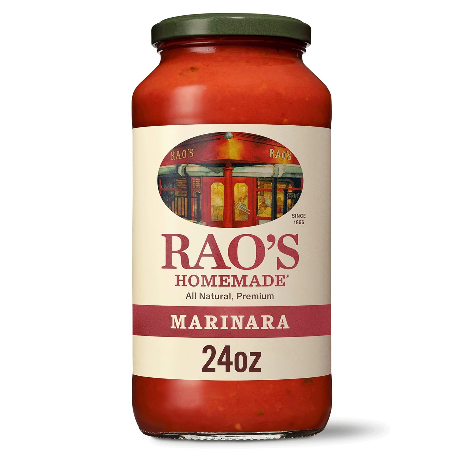 Rao&amp;#39;s Homemade Marinara Sauce, 24 oz, All Purpose Tomato Sauce, Pasta Sauce, Carb Conscious, Keto Friendly, All Natural, Premium Quality, With