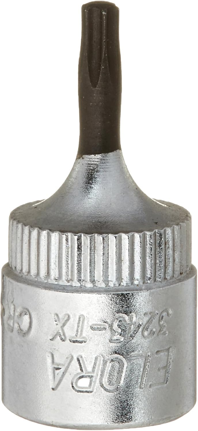Elora 3243000092000 Screwdriver socket 1/4" 28mm for TORX screws Size 9