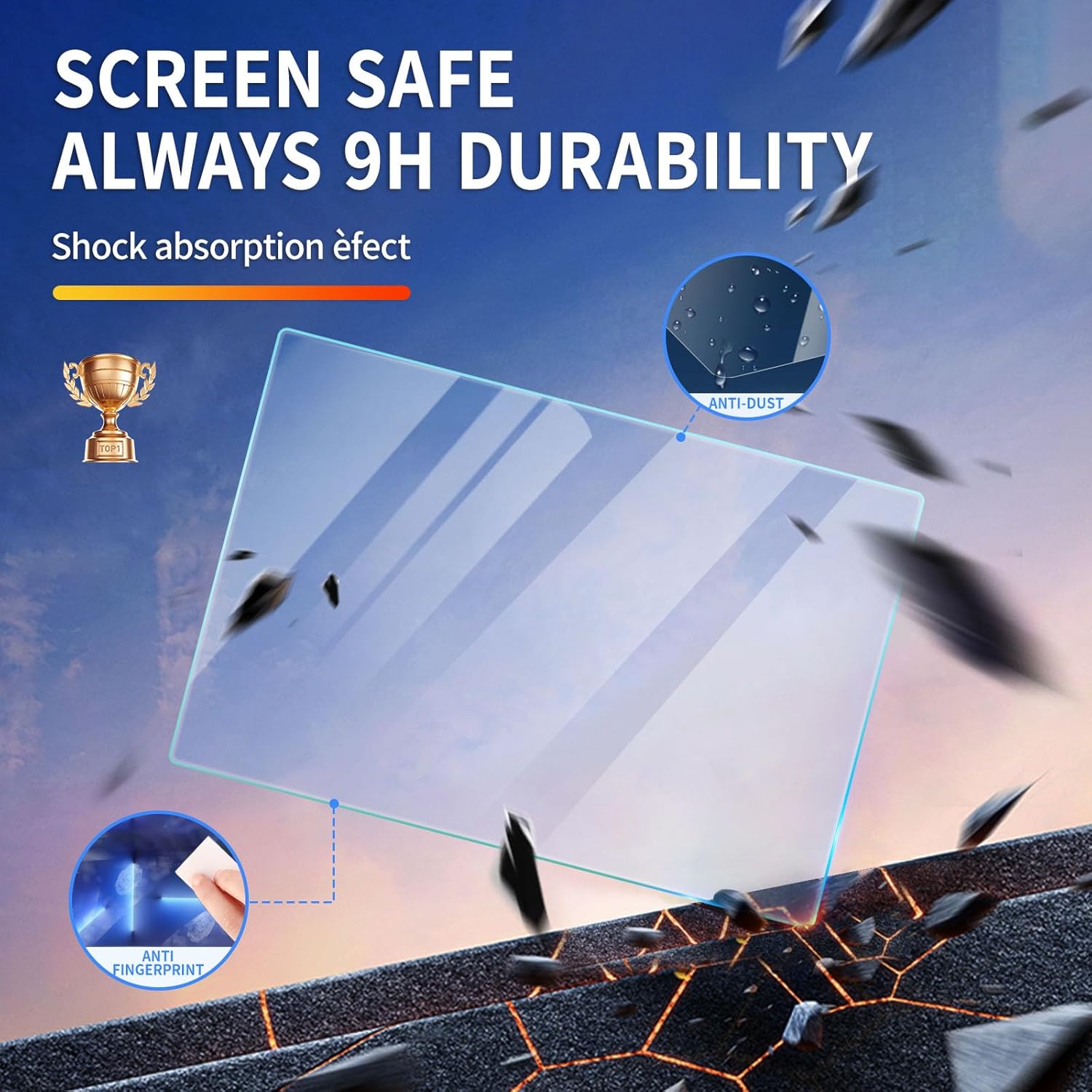 2 Pack Magnetic Blue Light Blocking Screen Protector for 24 Inch Frameless Computer Monitor,9H Hardness Acrylic Anti-Glare Anti-UV Eye Protection Blue light Screen Protector