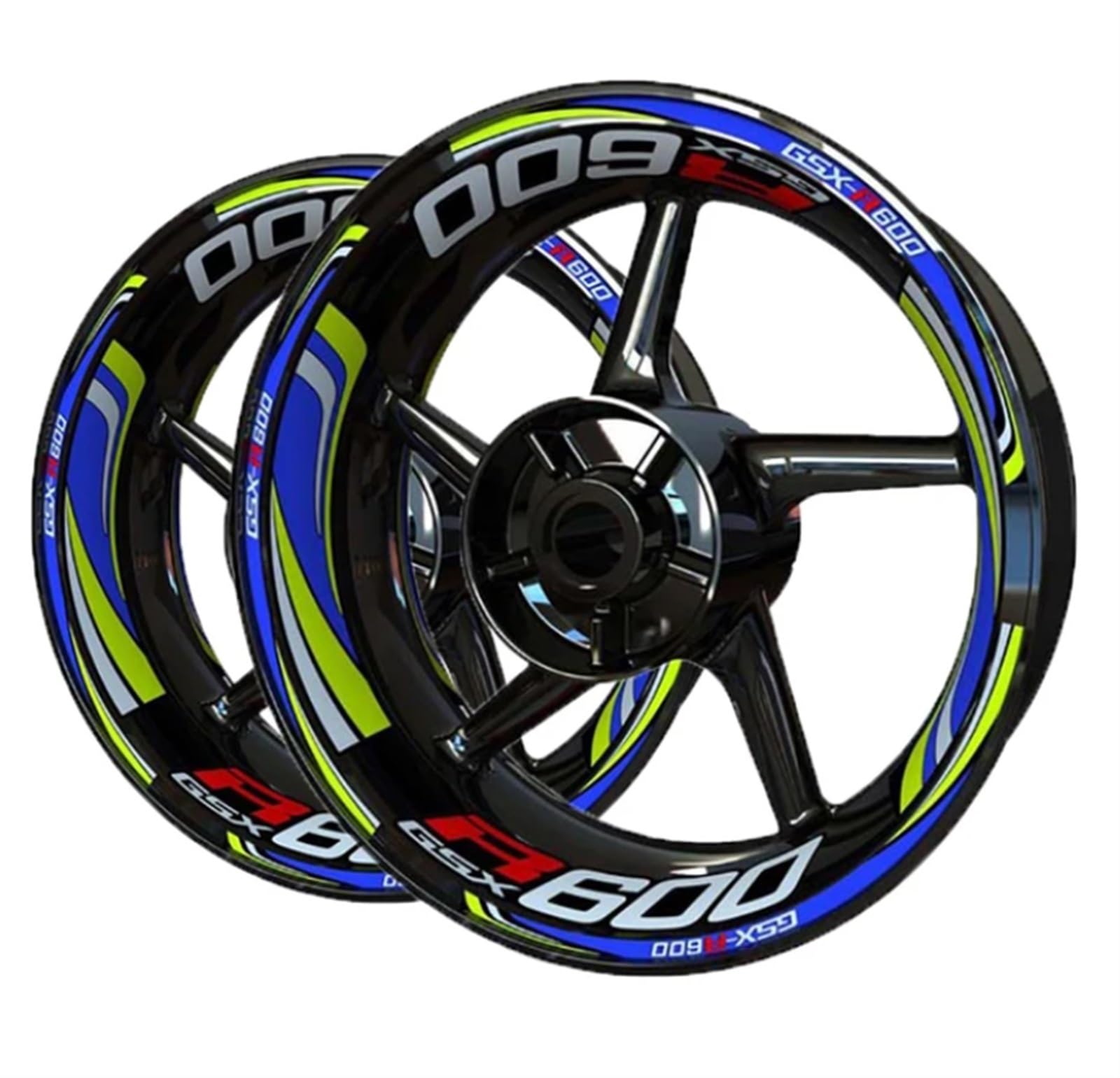 Motorcycle Wheel Reflective Stickers Decals Rims for Suzuki GSXR600 GSXR-600