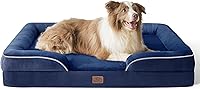 Vista 91 de Bedsure Camas ortopédicas para perros de gran tamaño – Cama lavable grande para perros y gatos, impermeable, cómodo sofá para perros con funda Negro