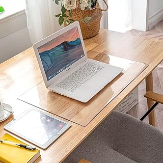 HIMENO 透明 デスクマット 60x120cm 厚さ3.0mm 学習机マット PVC製 抗菌 防カビ 子供 机マット テーブルクロス 撥水加工 耐熱性 防油 滑り止め デスクパッド パソコン マット 汚れ防止 オフィス 自宅用