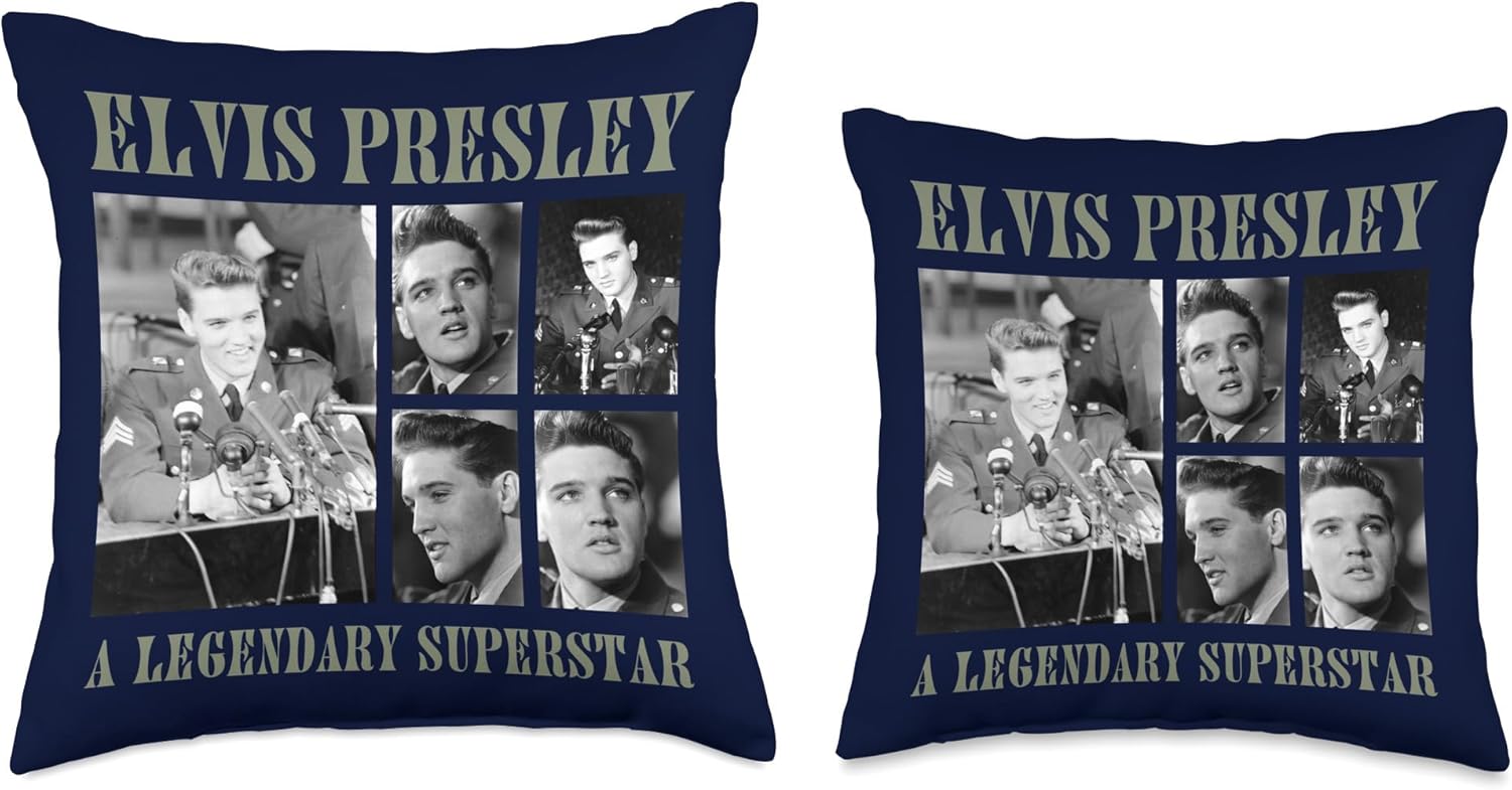 Elvis Presley_021_Back Printed Throw Pillow