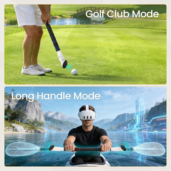 OOAVR Upgraded Gorilla Tag Long Arms Compatible with Meta Quest 3/Quest 3s Controller Accessories,VR Sticks Extensions Grips for Oculus Quest 3s/3,for Beat Saber Handles Golf Club Attachments - 4