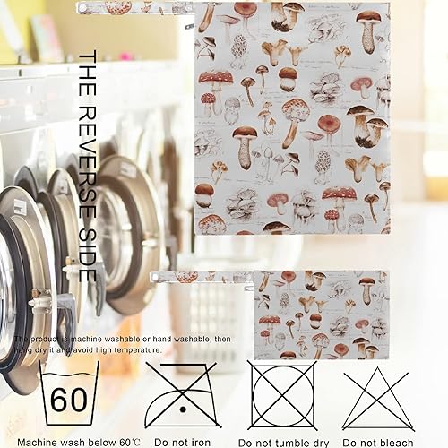 Miniatura 6 de visesunny Seta dibujada a mano, 2 bolsas húmedas con bolsillos con cremallera, lavable, reutilizable, espaciosa para viajes, playa, piscina