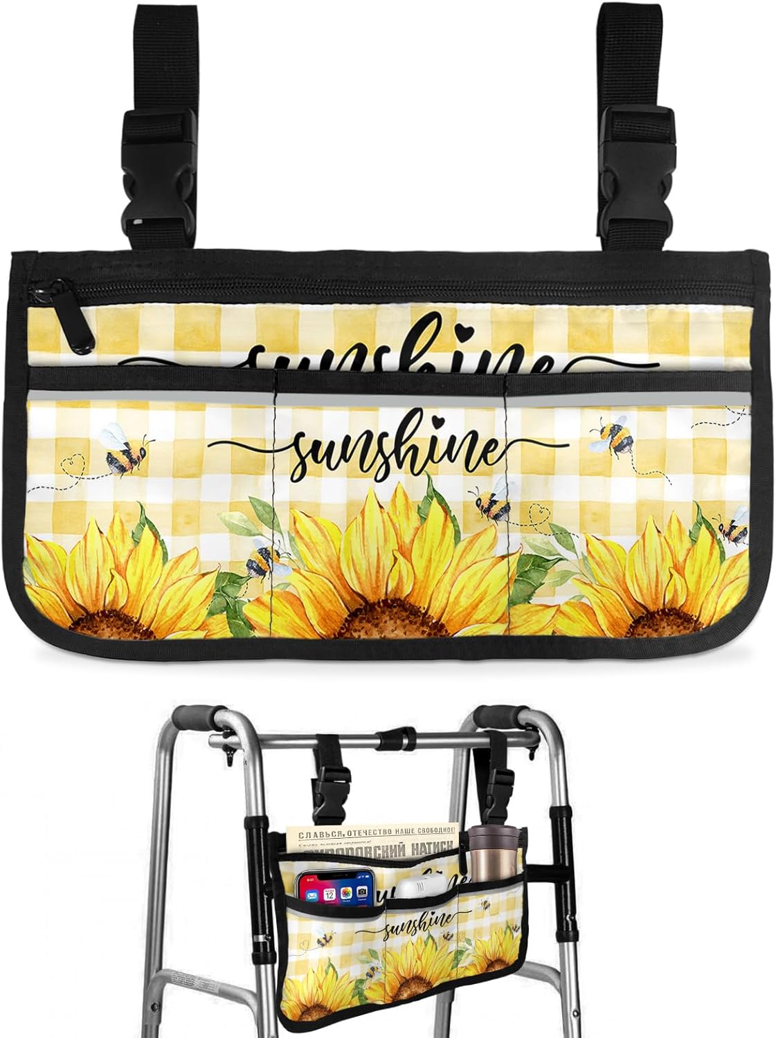 ZIBUYU Toiletry Bag for Men with Multi Layer Storage and Wide Open Zipper | Yellow Organizer