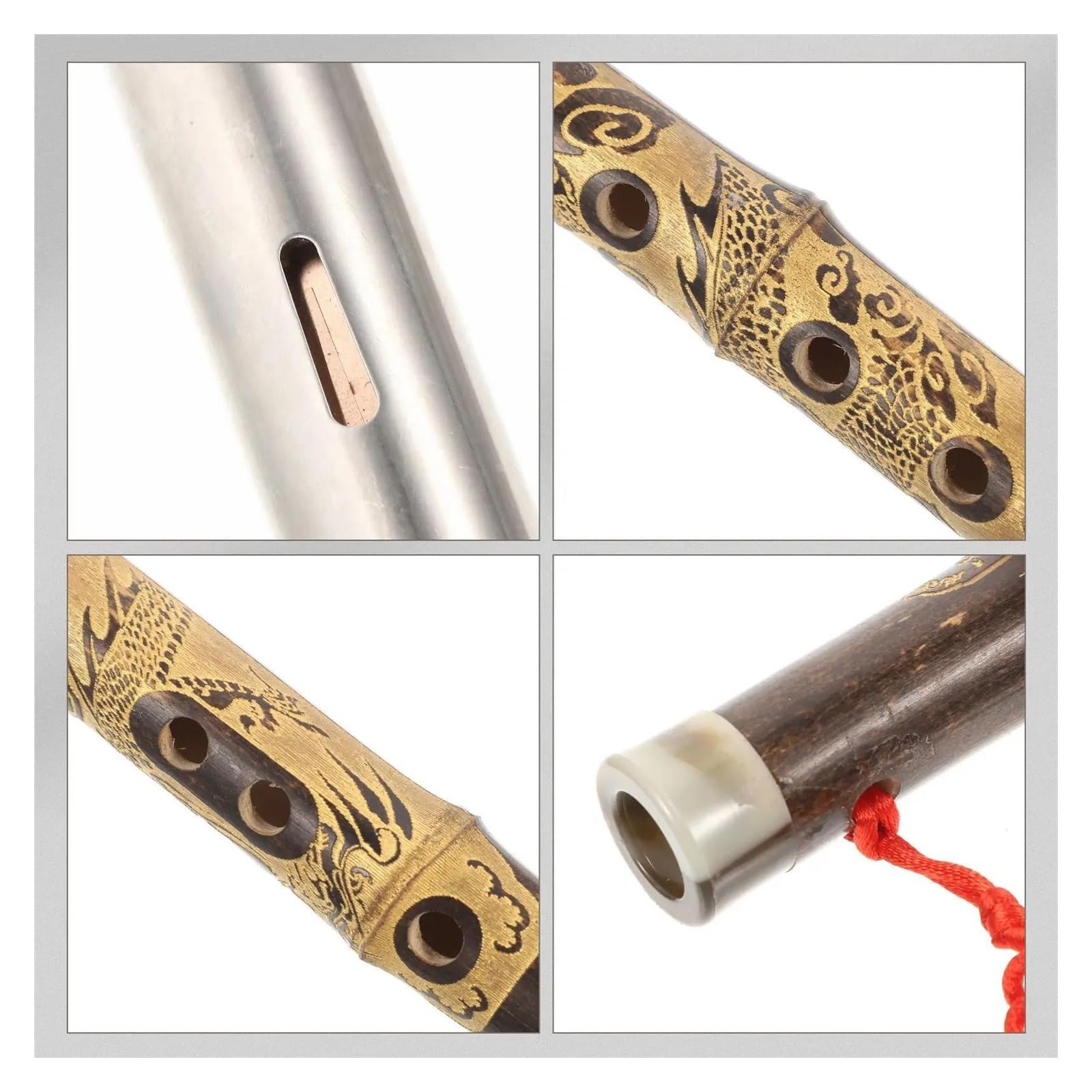 Flauta De Bambú De Madera 1 Pieza De Flauta De Bambú Bawu Con Clave F Y Tono Dulce Para Clarinete Tradicional Profesional