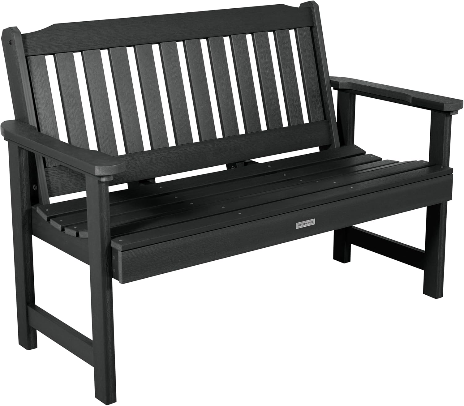 Highwood AD-BENW2-BKE Lehigh Garden Bench, 4 Feet, Black