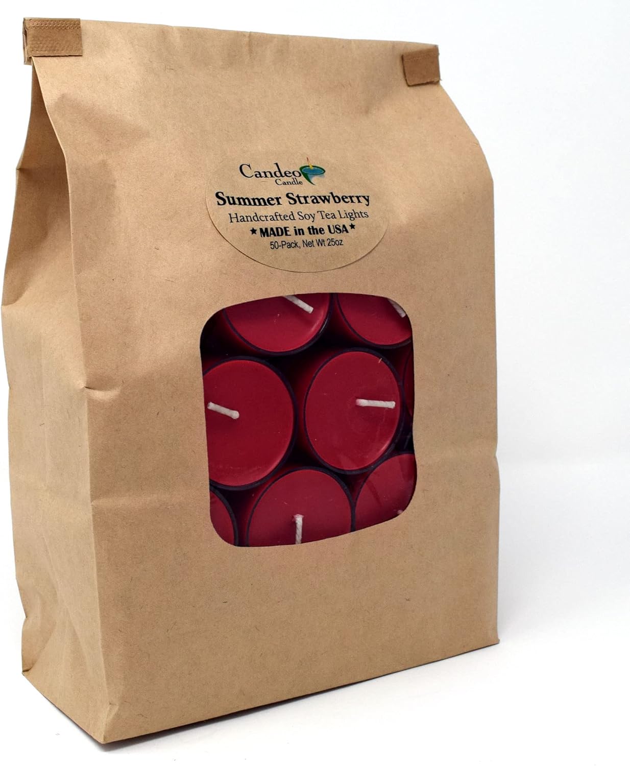 Summer Strawberry Bulk Tealight Candles 50 Tealights