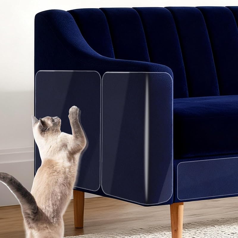 Protetor transparente para móveis contra arranhões de gatos XFXHEYY, 18 peças com 72 pinos de torção