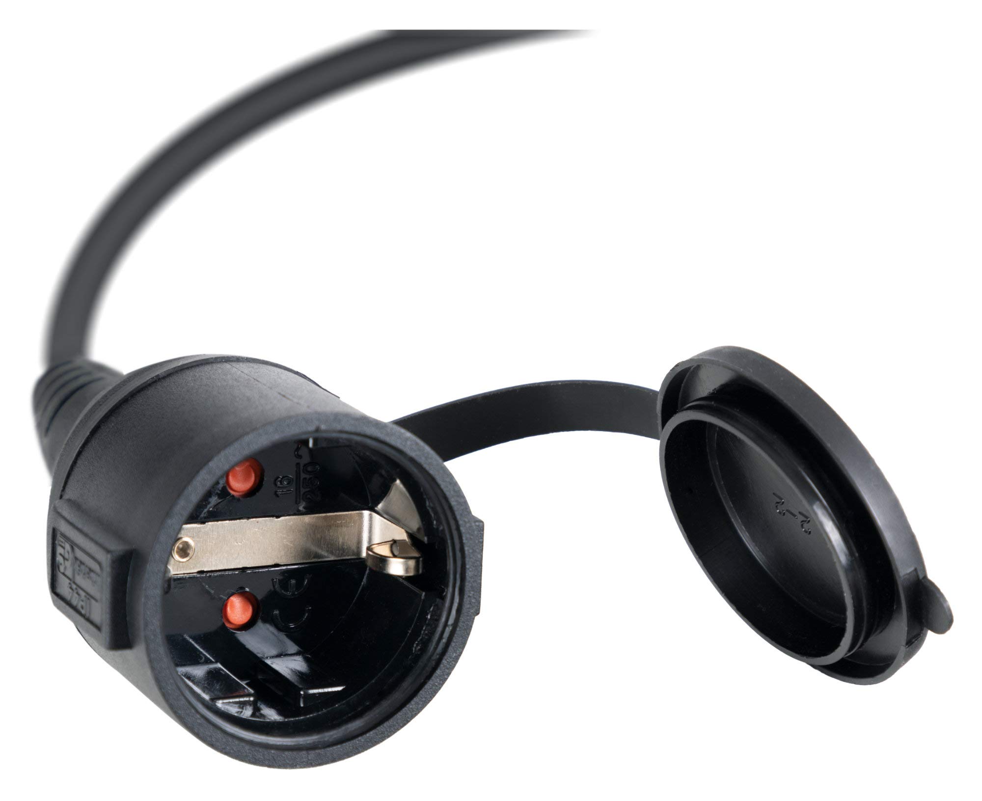 Stagecaptain PSPEXT-5 Verlängerungskabel IP44 5m 10x Set, 5 mm², 5 mm² | Outdoor-taugliches Kabel mit Schutzkontakt-Stecker und -dose, Fremdkörper- und spritzwassergeschützt nach Schutzklasse IP44