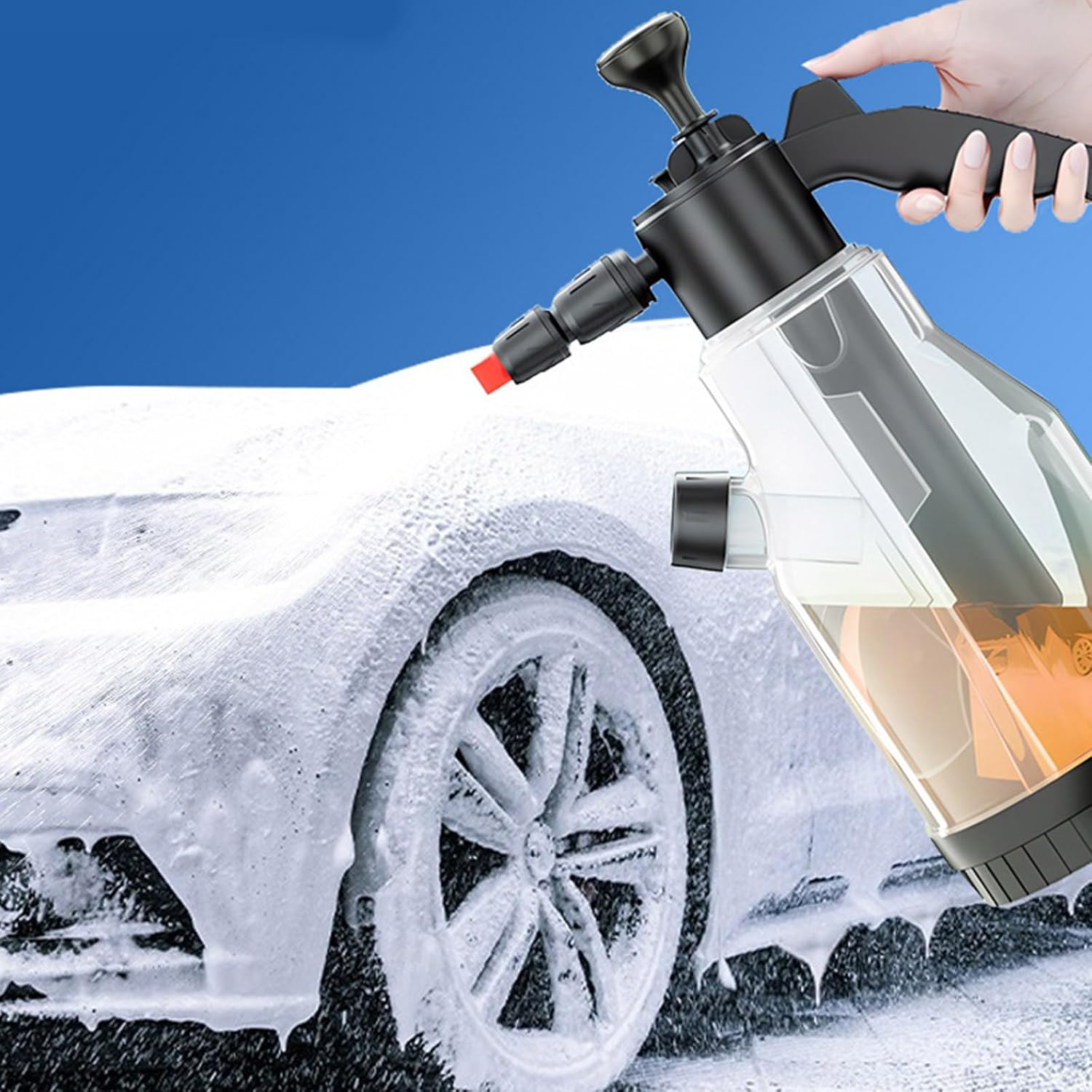 Sprayer, Foaming Pumps Hand Pressure Snow Foam Sprayer Water, Hand Pressurized Soap Pressurized Soap Manual Foam Cannons Car Wash