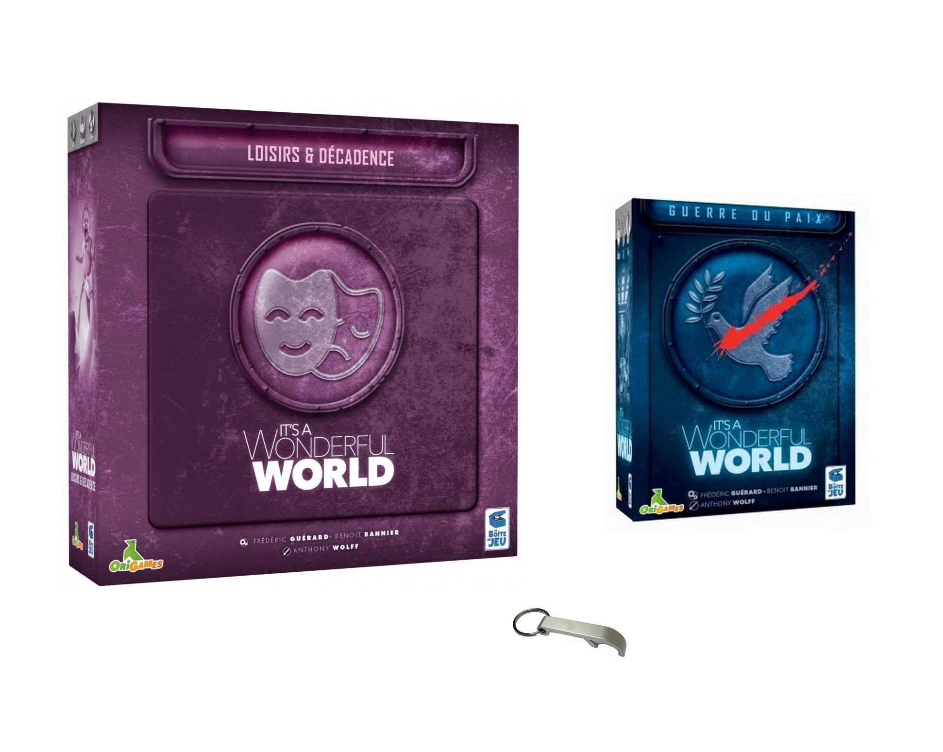 Blumie Shop It's A Wonderful World War and Peace Extension + Recreation and Decadence French Version + 1 Blumie Bottle Opener (1-5 Players