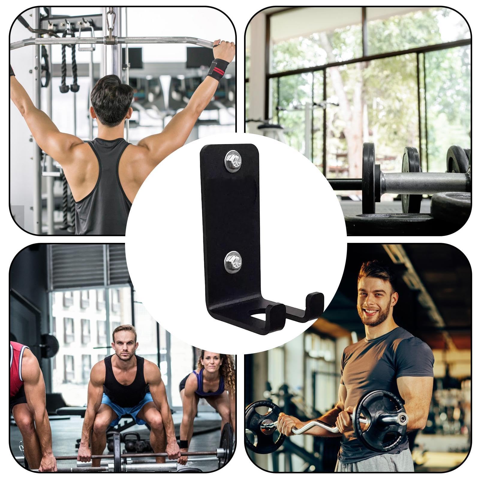 Gancio Per Bilanciere Da Palestra Portata 100kg Aoneky Supporto Per Bilanciere Barra Olimpico, Montaggio A Parete - Rack Di Stoccaggio Bilancieri Per Manubri Olympic Bar (1 Gancio, Plastica Porta Barra Olimpica