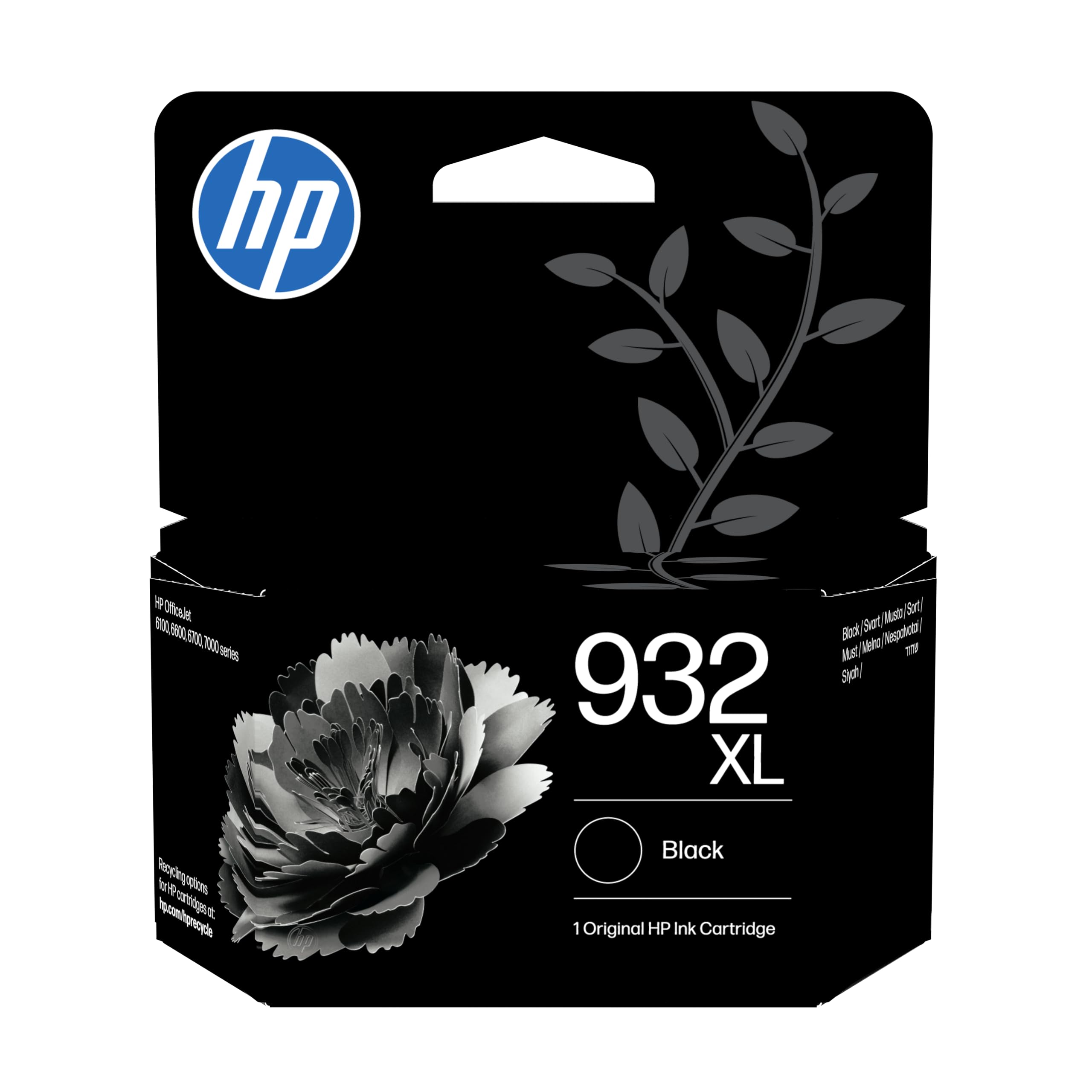 HP 932XL - Cartuccia d'inchiostro originale ad alta resa, colore: Nero