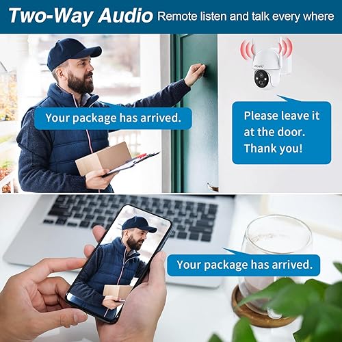 Miniatura 5 de Cámaras inalámbricas para seguridad en el hogar y al aire libre, cámaras de seguridad solar 2K FHD inalámbricas para exteriores de 355  PTZ, cámara