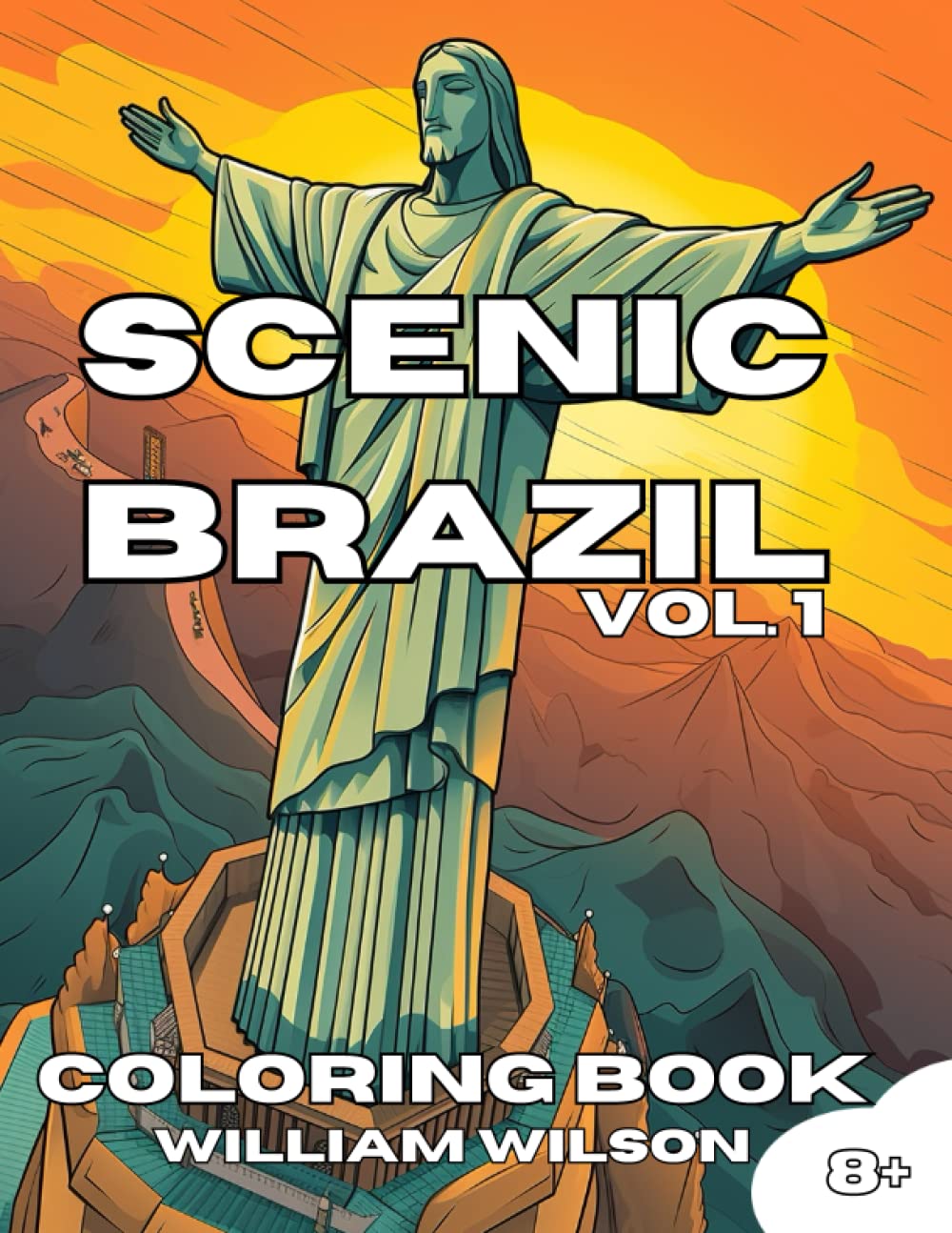 Scenic Brazil Adult Coloring Book: Vol. 1