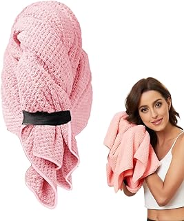 Microfiber Hair Towel, Hair Towel Wrap For Women Hair Drying Towels In | Absorbent Hair Towel for Women Long, Curly, Thick Hair, Super Soft Quick Dry Hair