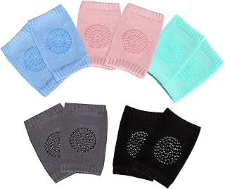 Malaxlx Baby,Clothing,Baby Boys 0-24m,Socks & Tights,Leg Warmers 5 Pairs Baby Knee Pads, Infant Anti-Slip Crawling Knee Pads Toddler Elastic Knee Protector Leg Warmers Elbow Pads for 0 - 24 Months Boys Girls