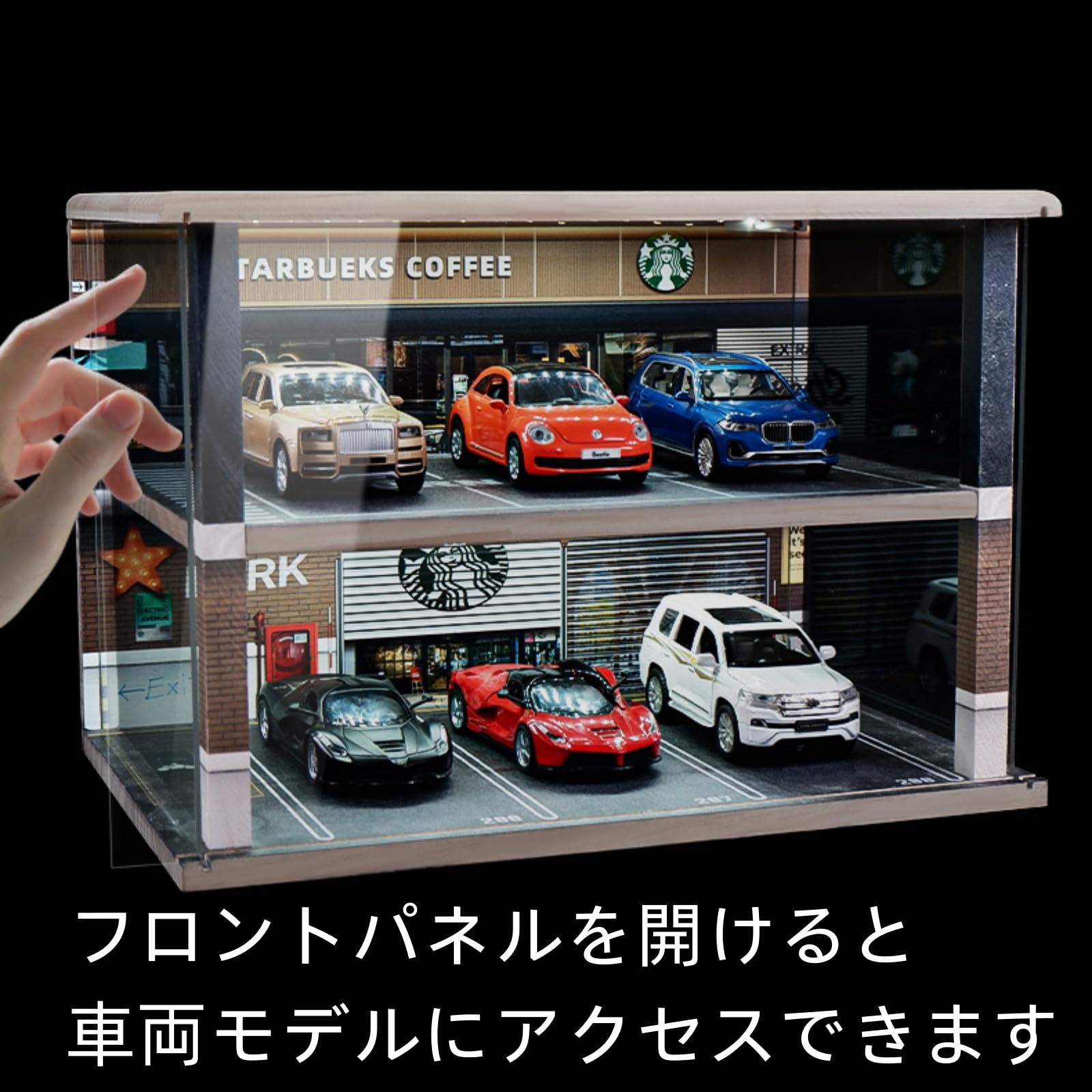 Amazon.co.jp: Yamfig-KIV 1/24 ミニカー 収納 ディスプレイ ケース 