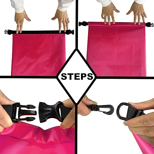 Miniatura 3 de Bolsas secas impermeables de 20 litros, ligera, flotante, con correas ajustables para viajes, pesca, rafting, natación, barco, senderismo,