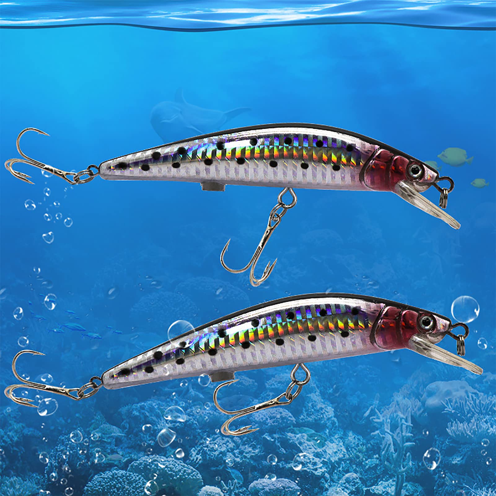 Señuelo De Pesca Robótico Akozon - Cebo Eléctrico Con Luz LED Verde, Recargable Por USB, Natación Realista Para Depredadores