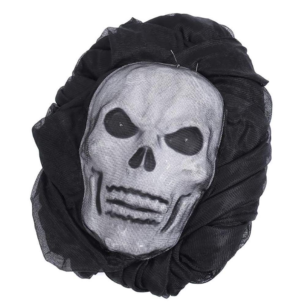 Wiszący rekwizyt na Halloween, wiszący szkielet, latający duch, długość 3,3 m, dekoracja wisząca na podwórko, imprezę, do baru (czarny)