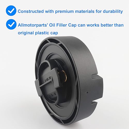 Miniatura 4 de Tapa de llenado de aceite, repuesto 11128655331, 11-12-8-655-331 compatible con BMW - 128i 135i 320i 328i 328xi 335i 528i 535i 535i 740Li 740i M3 M5