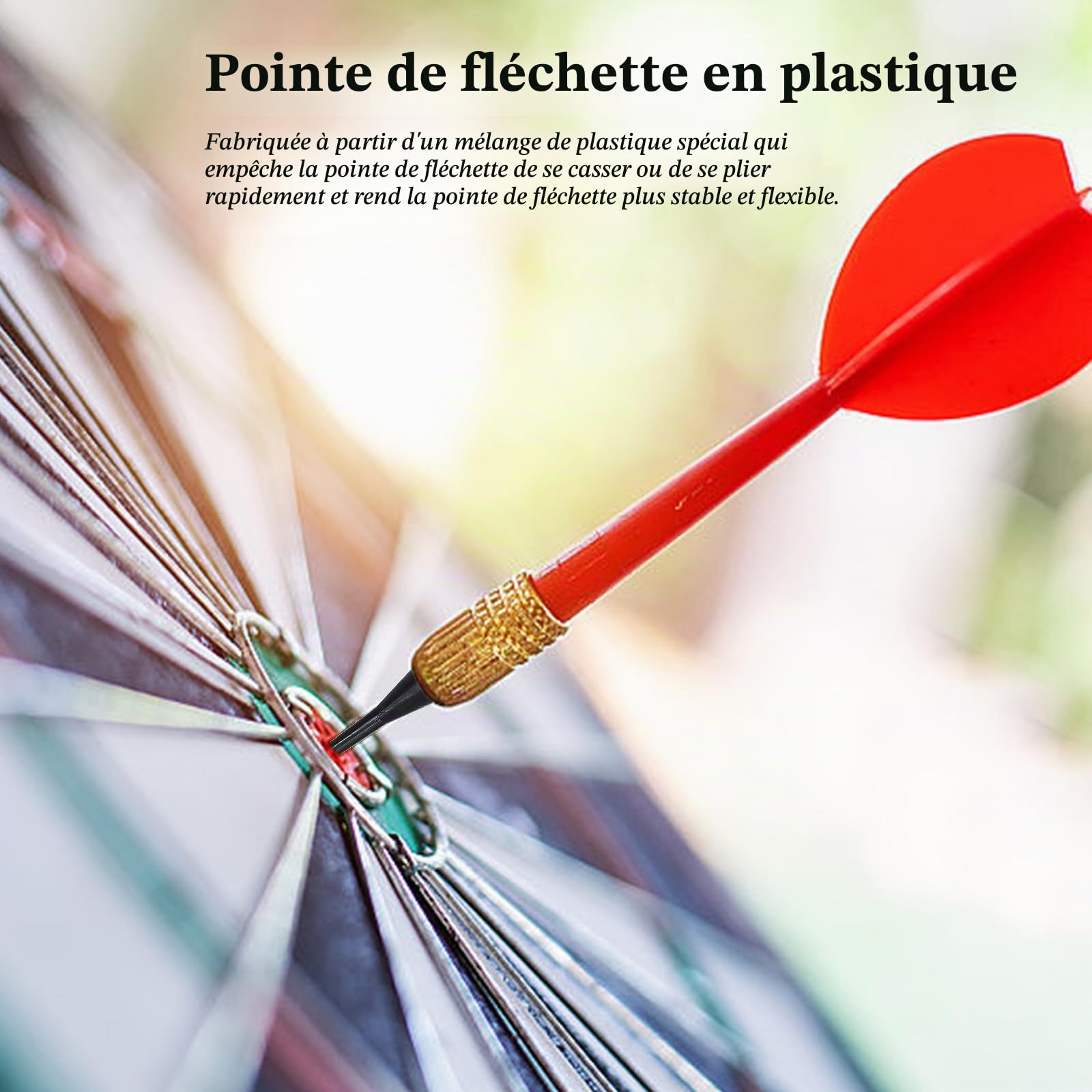 200 Pièces Pointe Plastique pour Flechette Noir Fléchettes Pointe Plastique Flechettes pour Cible Electronique Embout Flechette Pointe Plastique pour Amateurs Fléchettes