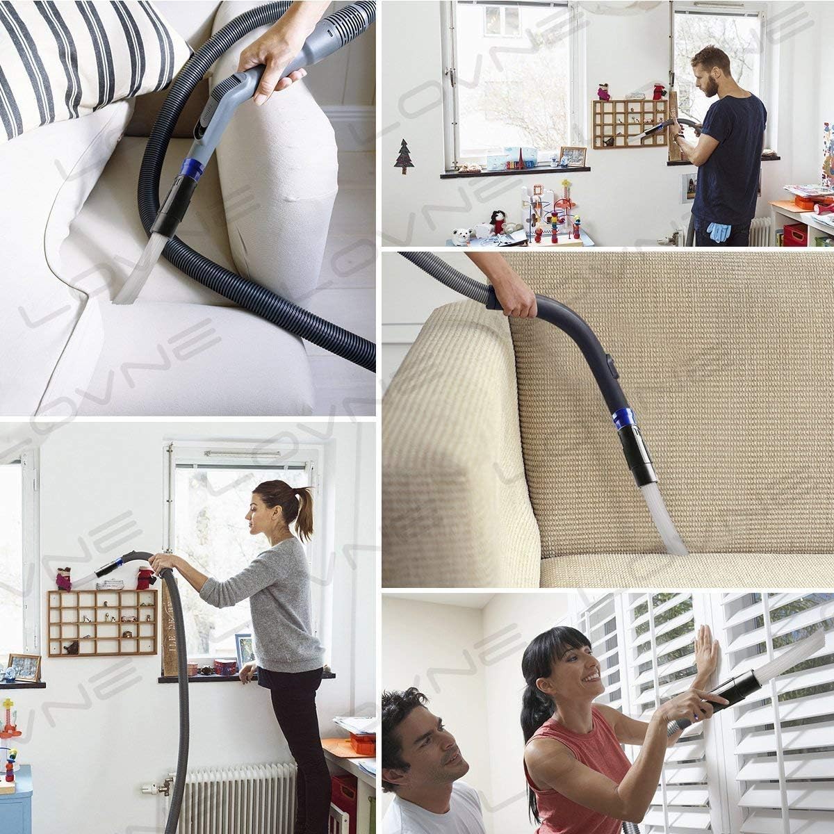 Vacuum Dusty Brush,Vacuum Attachment Tiny Tubes Standard Hose Cleaner,Drawers Dust Daddy,Accessories,Dust Cleaning Great for Car.Master Duster Tool Flexible Access to Corners,Keyboards,Pets,Air Vents