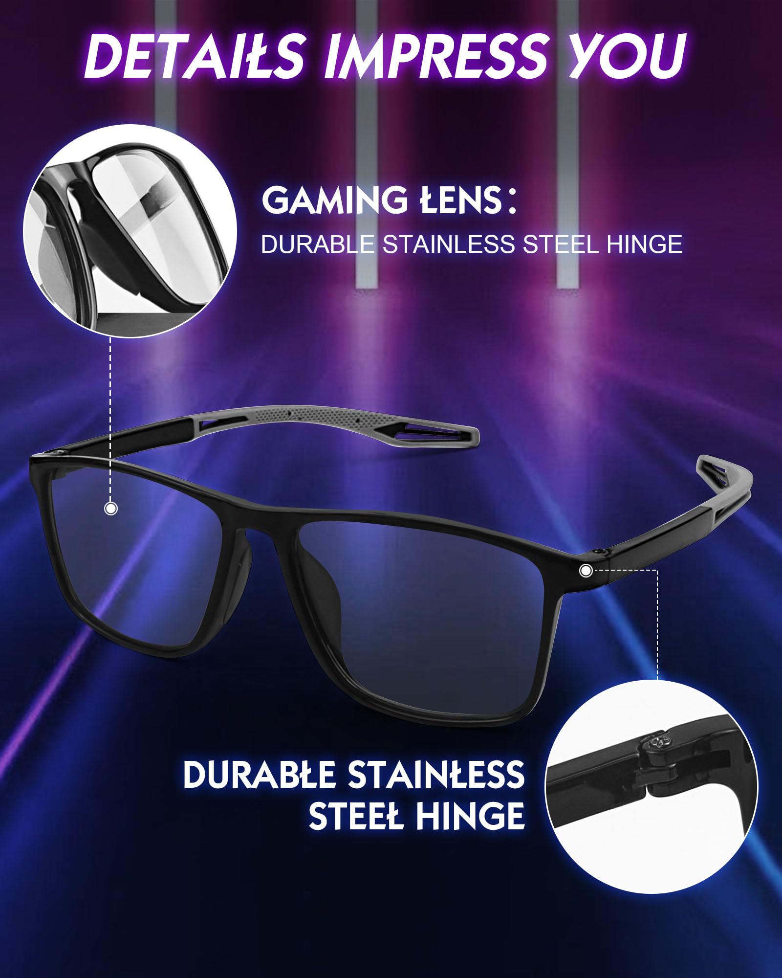 Lunettes anti-lumière bleue pour jeux vidéo, filtrage de l'écran de jeu d'ordinateur, télévision, téléphone, rayons UV bleus, verres ambrés