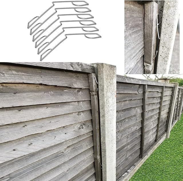 LTG PRO Fence Panel Grips Clips Stop Rattling 48 Pcs for 12 Fences Garden Wind Protector (24)