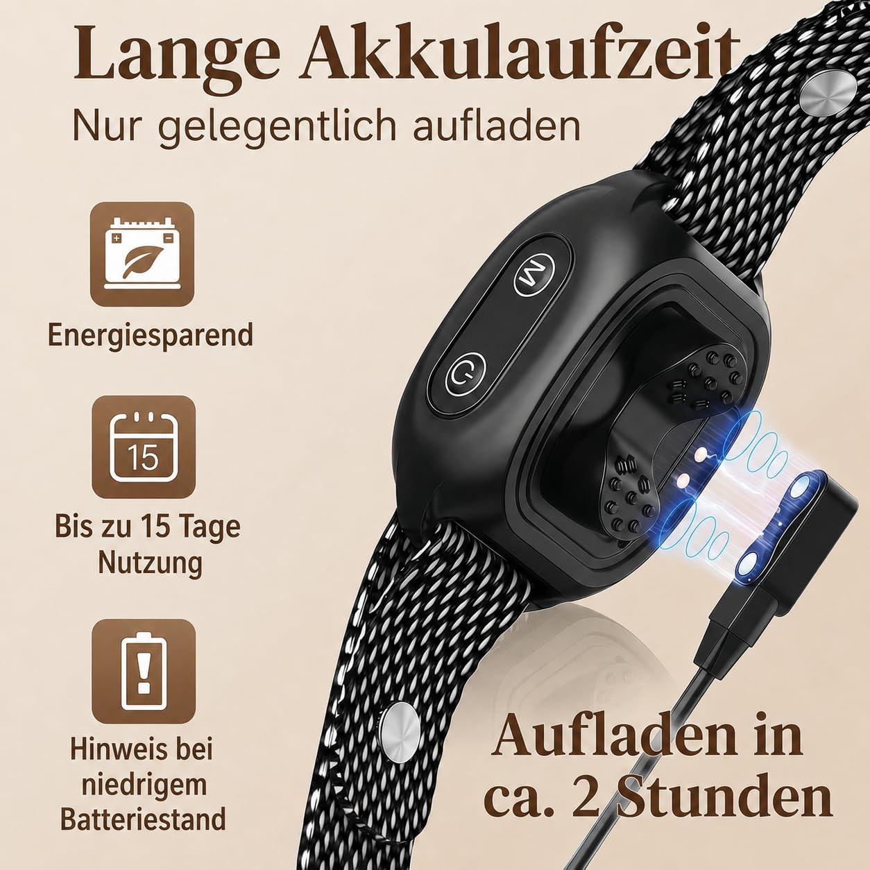 Verstellbares Hundehalsband für Alltag und Outdoor - Leichtes, wasserbeständiges Hundezubehör für Spaziergänge, Garten und Reisen, geeignet für kleine und mittelgroße Hunde (Schwarz) XGQ-002