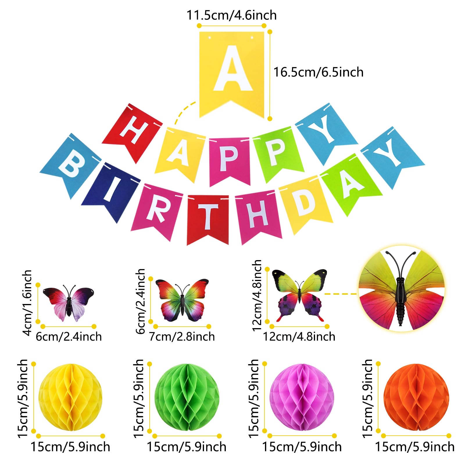 Set Decorazioni Festa Di Carta - Ventagli, Pompon, Striscione Compleanno, Rosa, Per Feste E Compleanni - Foto 3