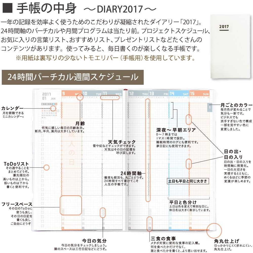 Amazon.co.jp: コクヨ ジブン手帳 2017 ファーストキット 11月